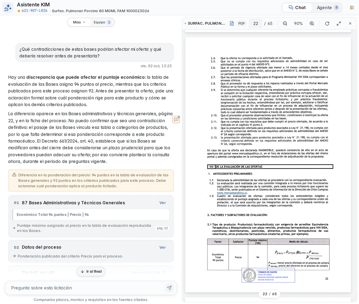 Page 22 of the terms open in Masnet’s viewer, with a table assigning 94 points to price.